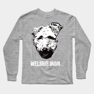 Welshie Mom Welsh Terrier Design Long Sleeve T-Shirt